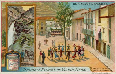 Cascade de Moles og Sardana dansere i San Julia de Loria av European School