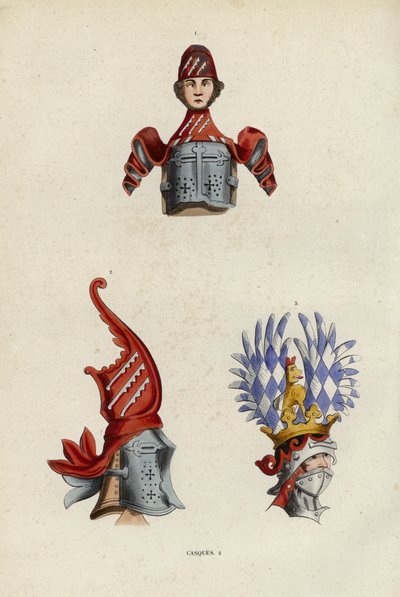 Casques (farget gravering) av European School