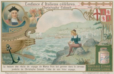 Christopher Columbus leser om Marco Polos-reiser av European School
