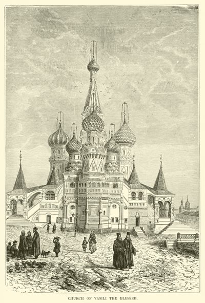 Vasili den salige kirke (gravering) av European School