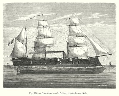 Panserkorvett the Alma, bygget i 1865 (gravering) av European School