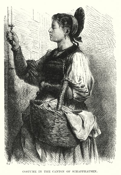Kostyme i kantonen Schaffhausen (gravering) av European School