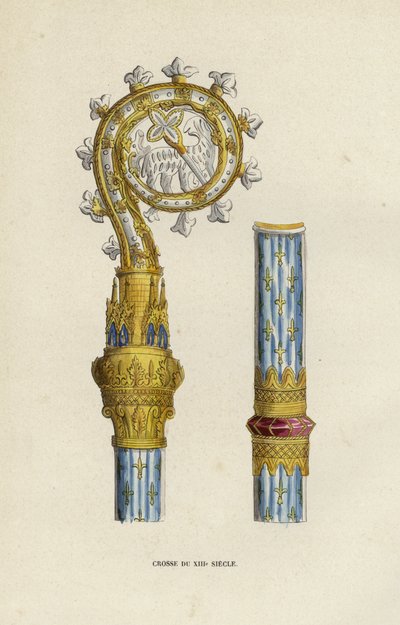 13th Century Stock (farget gravering) av European School