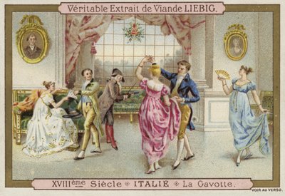 Danser Gavotte, Italia, 1700-tallet av European School