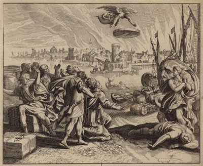 Doom of Babylon (gravering) av European School