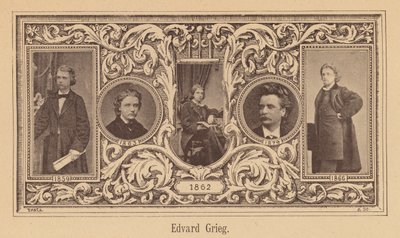 Edvard Grieg, norsk komponist (gravering) av European School