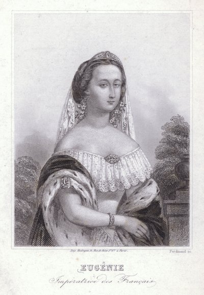Keiserinne Eugenie, konsort av Napoleon I av Frankrike (gravering) av European School