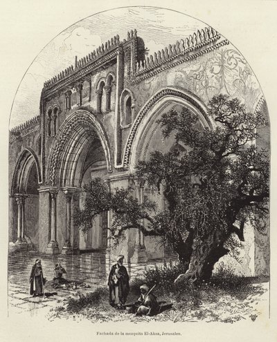 Fasade til El-Aksa-moskeen, Jerusalem av European School