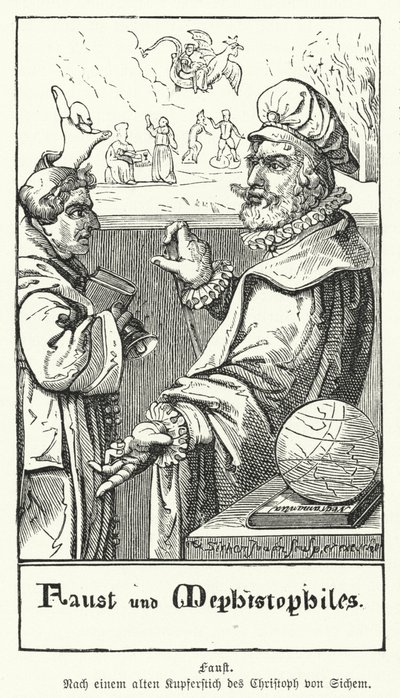 Faust og Mephistopheles (gravering) av European School