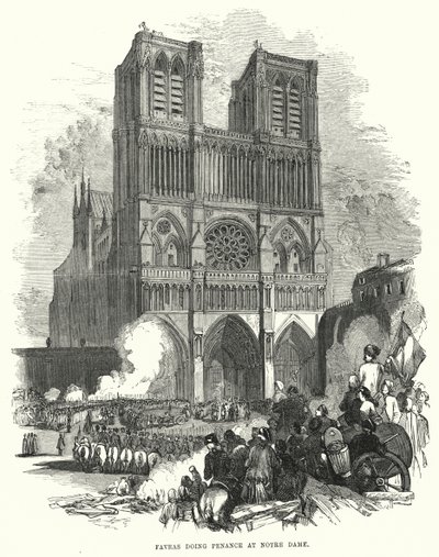 Favras gjør bot ved Notre Dame (gravering) av European School