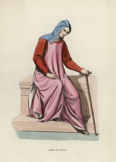 Woman of the People (farget gravering) av European School