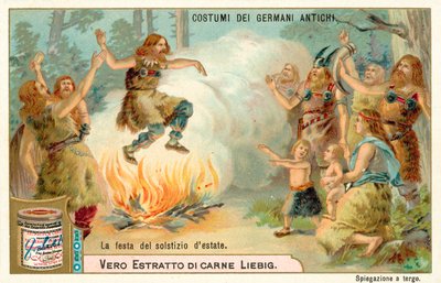 Festival for sommersolverv, det gamle Tyskland (chromolitho) av European School