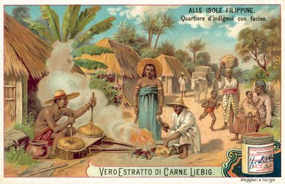 Filippinsk smie i en landsby (chromolitho) av European School