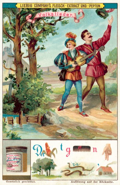Folkesang (chromolitho) av European School
