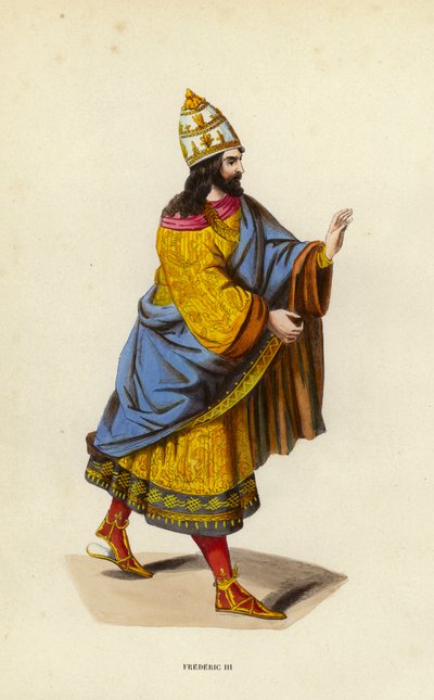 Frederic III (farget gravering) av European School