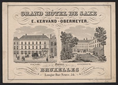 Grand Hotel De Saxe, E Kervand-Obermeyer, Brussel av European School