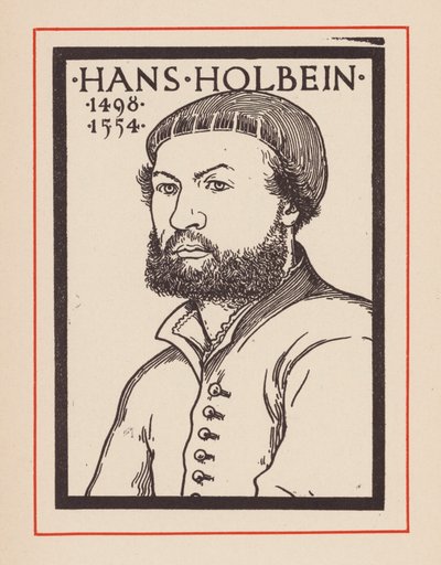 Hans Holbein den yngre , tysk kunstner (lito) av European School
