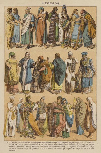 Hebreos (farge litho) av European School