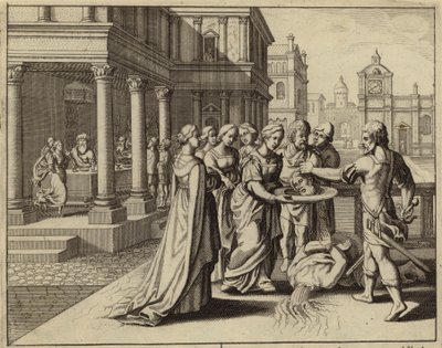 Herodias mottar hodet til døperen Johannes (gravering) av European School
