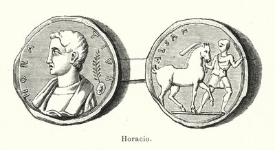 Horace, romersk poet (litho) av European School