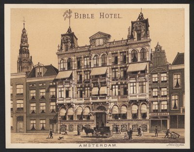 Hotel Trade Card (farget gravering) av European School