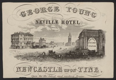 Hotel Trade Card (gravering) av European School