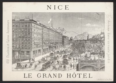 Hotel Trade Card (gravering) av European School
