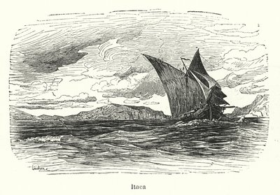 Ithaca, antikkens Hellas (litho) av European School