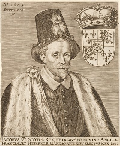James VI av Skottland og James I av England, pub. 1603. av European School
