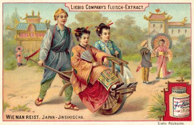 Japansk rickshaw (chromolitho) av European School