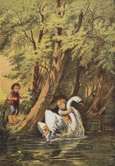 Jean og Marguerite (fargelitografi) av European School