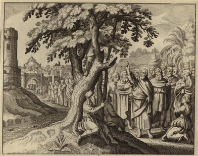 Jesus Kristus og tolleren Sakkeus (gravering) av European School