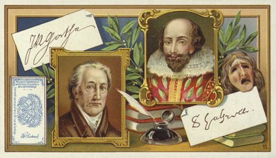 Johann Wolfgang von Goethe og William Shakespeare av European School