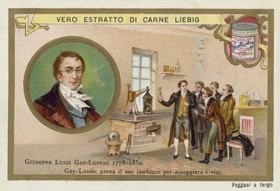 Joseph Louis Gay-Lussac , fransk kjemiker og fysiker. av European School