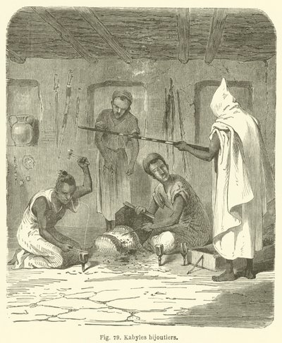 Kabyle juvelerer (gravering) av European School
