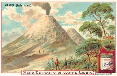 Kilauea, Hawaii (chromolitho) av European School
