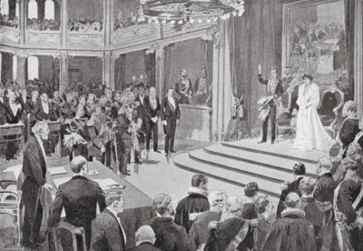 Kong Haakon avlegger eden av European School