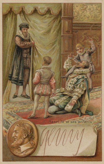 Kong Henry IV av Frankrike med barna sine av European School