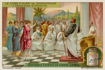 Kong Leontes anklager dronning Hermine for utroskap av European School