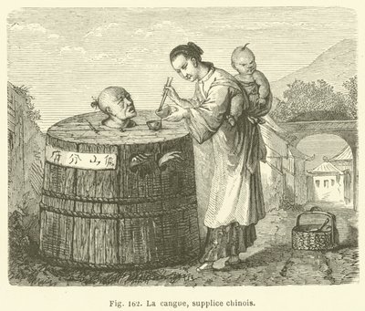 La cangue, supplice chinois (gravering) av European School