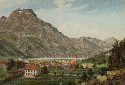Vierwaldstättersee: Altdorf (farge litho) av European School
