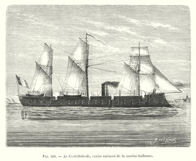 Castelfidardo, brystplate til den italienske marinen (gravering) av European School