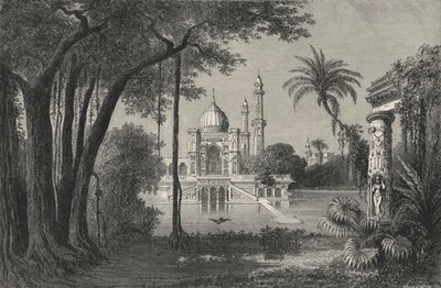 The Gardens Of The Great Mogul (gravering) av European School
