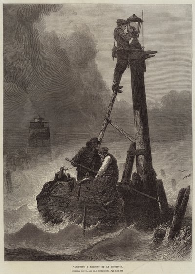 Tenning av et beacon (gravering) av European School