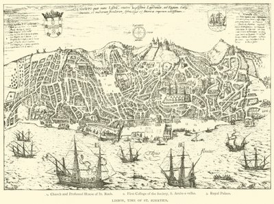 Lisboa, tiden for St Ignatius (gravering) av European School