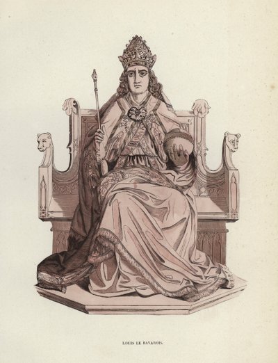 Louis den bayerske (farget gravering) av European School