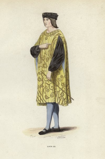 Louis XII (farget gravering) av European School