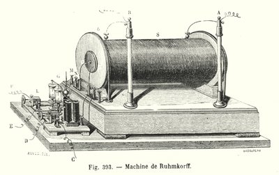 Machine de Ruhmkorff (gravering) av European School