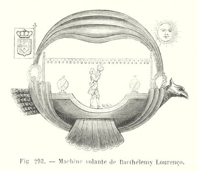 Machine volante de Barthelemy Lourenco (gravering) av European School
