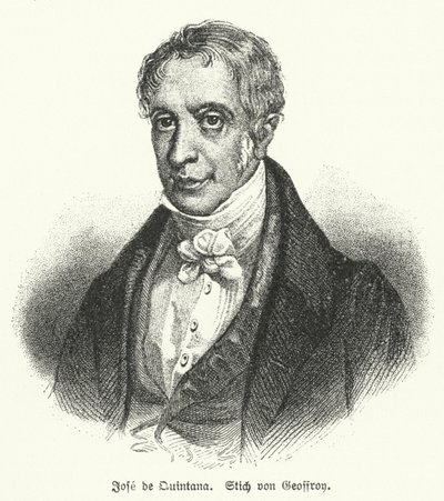 Manuel Jose Quintana , spansk poet (litho) av European School